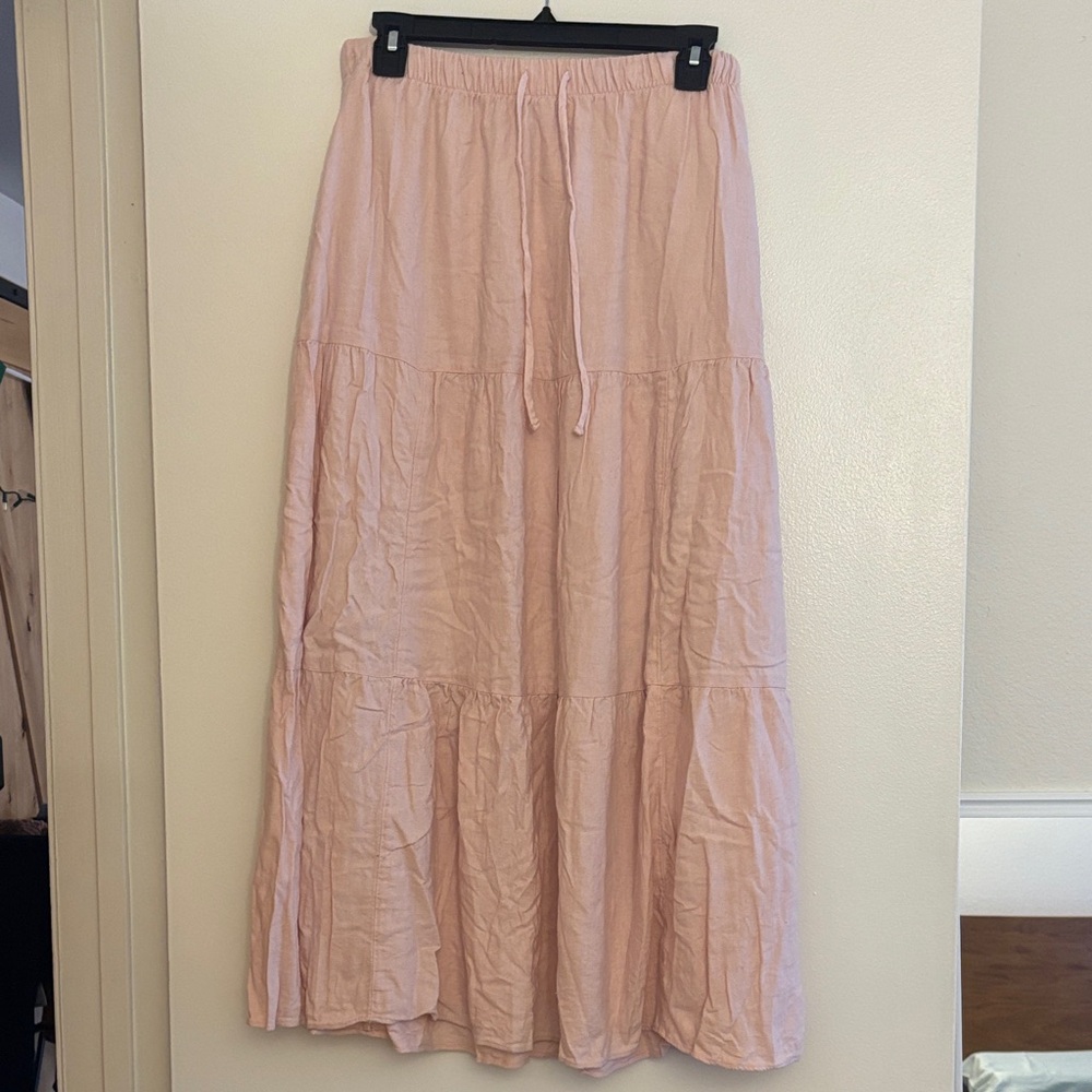 Pink Abercrombie Linen Skirt